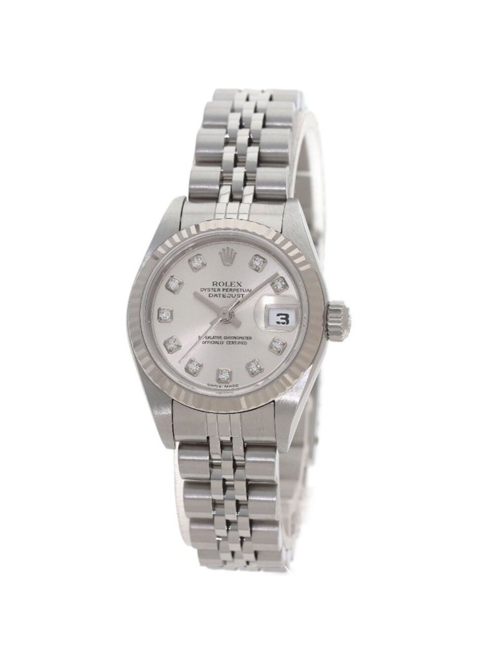 Rolex Datejust Diamond Watch SS White Gold